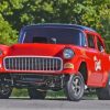 Red 1955 Chevy Gasser Diamond Painting