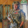 Seal Team Character Diamond Painting