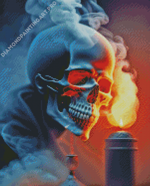 Smoke Skull Art Diamond Painting