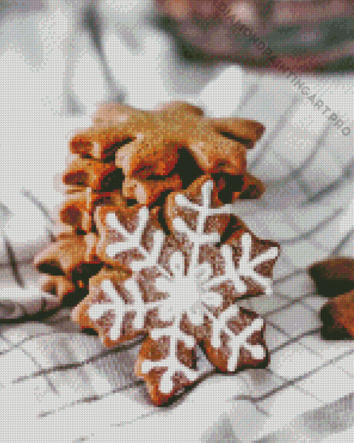 Snowflake Cookies Sweets Diamond Painting