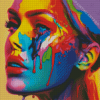 Splatter Colorful Lady Diamond Painting