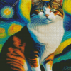 Starry Night Cat Diamond Painting