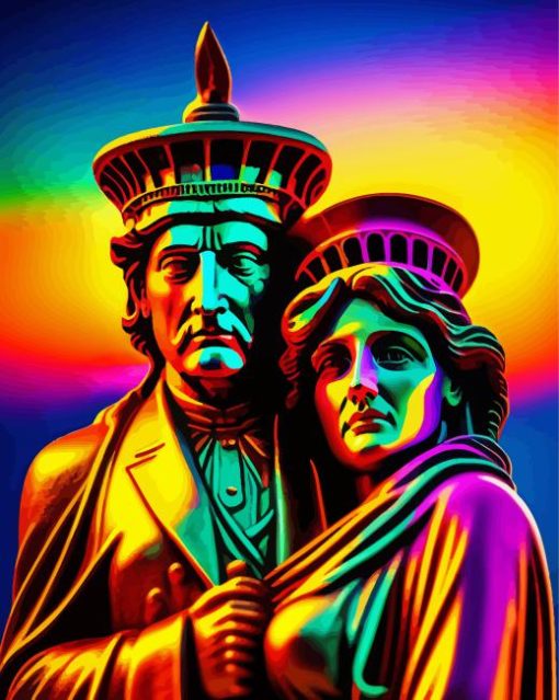 Statue Of Liberty Couple Diamond Painting