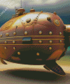 Steampunk Submarine Turtle Shape Diamond Painting