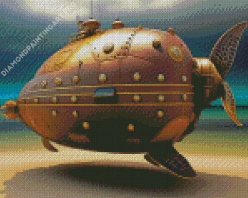 Steampunk Submarine Turtle Shape Diamond Painting