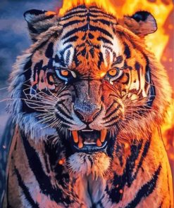 Tiger Fire Diamond Painting