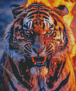 Tiger Fire Diamond Painting