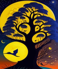 Tree Of Life And Birds Diamond Painting