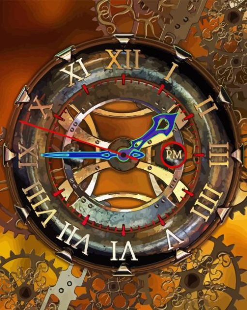 Vintage Steampunk Clock Diamond Painting