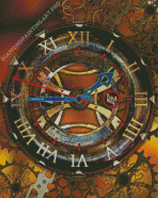 Vintage Steampunk Clock Diamond Painting