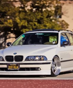 White E39 Car Diamond Painting