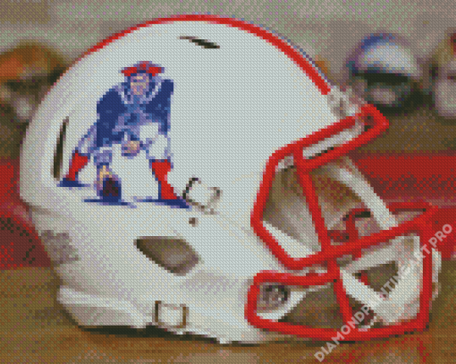 White Patriots Helmet Diamond Painting