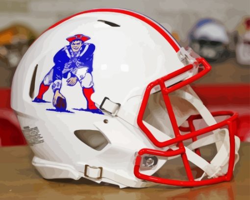 White Patriots Helmet Diamond Painting