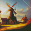 Windmill House Diamond Painting