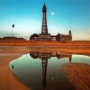 Blackpool Tower Water Reflection Diamond Painting