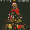 Border Terrier Christmas Tree Diamond Painting