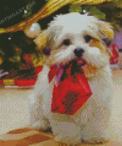 Christmas Schnauzer Diamond Painting