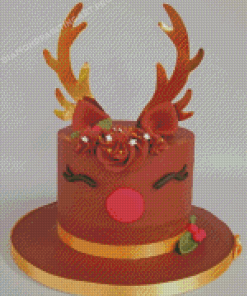 Christmas Reinde Cake Diamond Painting