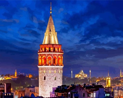 Galata Tower Diamond Painting