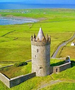 Ireland Old Doolin Tower Diamond Painting