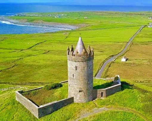 Ireland Old Doolin Tower Diamond Painting