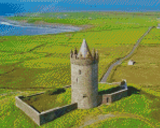 Ireland Old Doolin Tower Diamond Painting