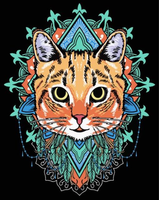 Cat Mandala Diamond Painting