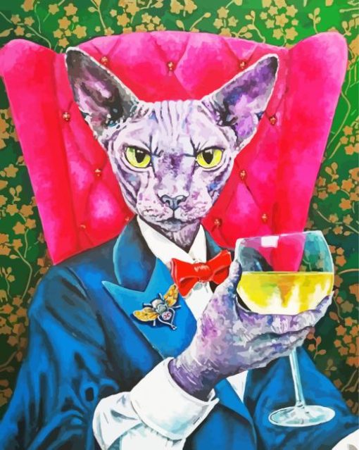 Classy Sphynx Diamond Painting