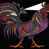 Colorful Mandala Chicken Diamond Painting