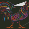 Colorful Mandala Chicken Diamond Painting