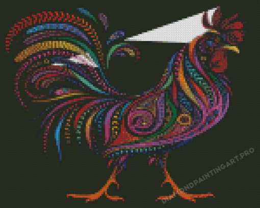 Colorful Mandala Chicken Diamond Painting