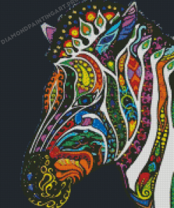 Colorful Mandala Zebra Diamond Painting