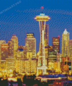 Seattle Space Needle Tower Diamond Painting