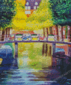 Amsterdam Canal Bikes Diamond Painting