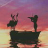 Bird And Violinist Silhouette Diamond Painting