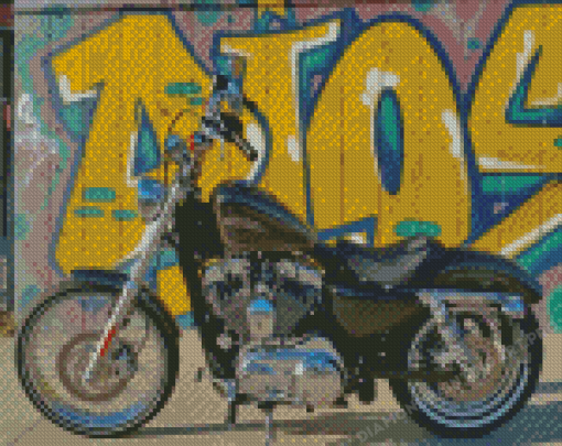 Black Harley Davidson Diamond Painting