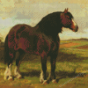 Brown Shire Horse Diamond Painting