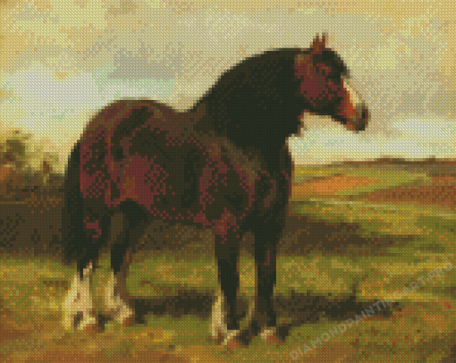 Brown Shire Horse Diamond Painting