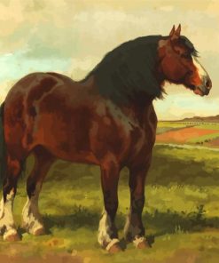 Brown Shire Horse Diamond Painting