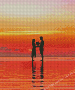 Romantic Couple Silhouette Diamond Painting