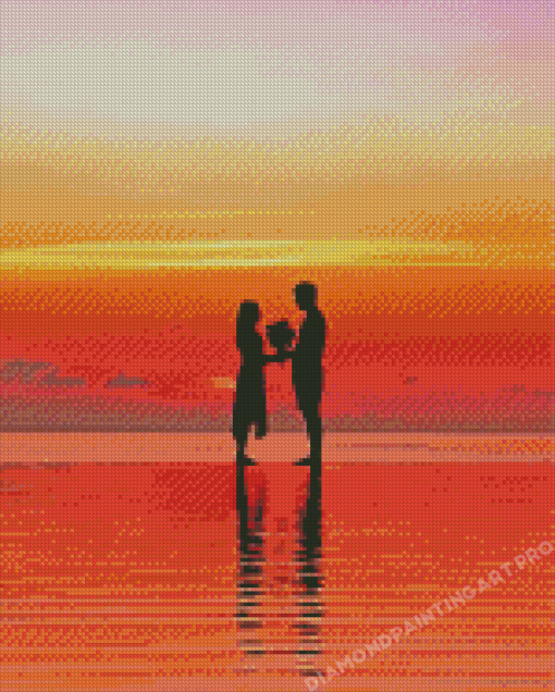 Romantic Couple Silhouette Diamond Painting