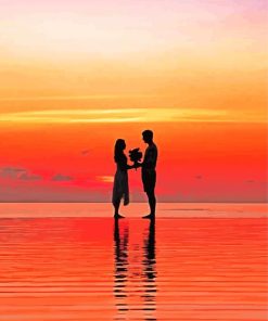 Romantic Couple Silhouette Diamond Painting