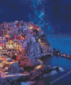 Night In Manarola Diamond Painting