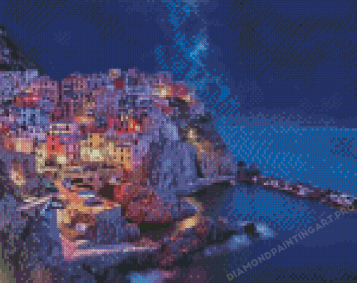 Night In Manarola Diamond Painting