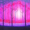 Pink Forest Diamond Painting