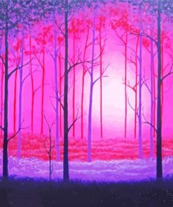 Pink Forest Diamond Painting