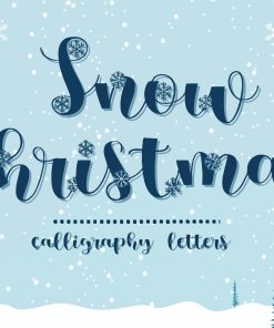 Snow Christmas Calligraphy Diamond Painting