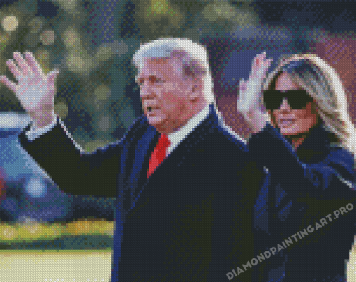 Trump And His Wife Diamond Painting