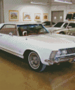 White 63 Riviera Muscle Car Diamond Painting