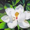 White Magnolia Flower Diamond Painting